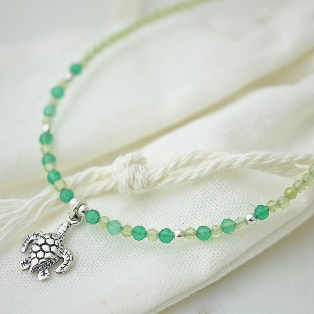 Bracelets - Peridot Tides Turtle Bracelet