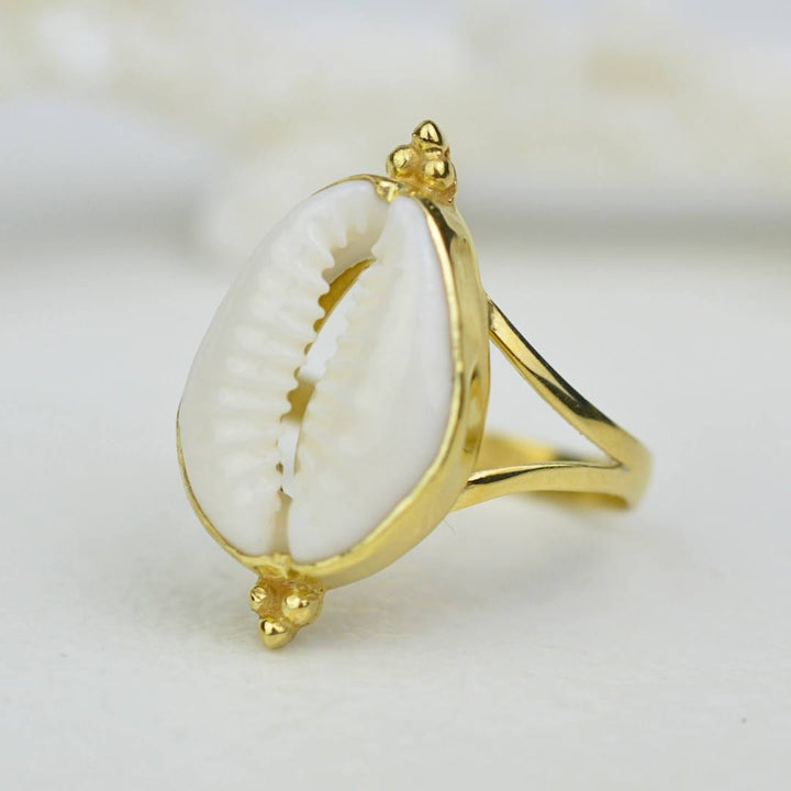 Rings - Gold Cowrie Shell Ring