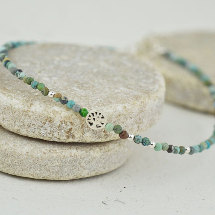 Anklets - African Turquoise Tree Of Life Anklet