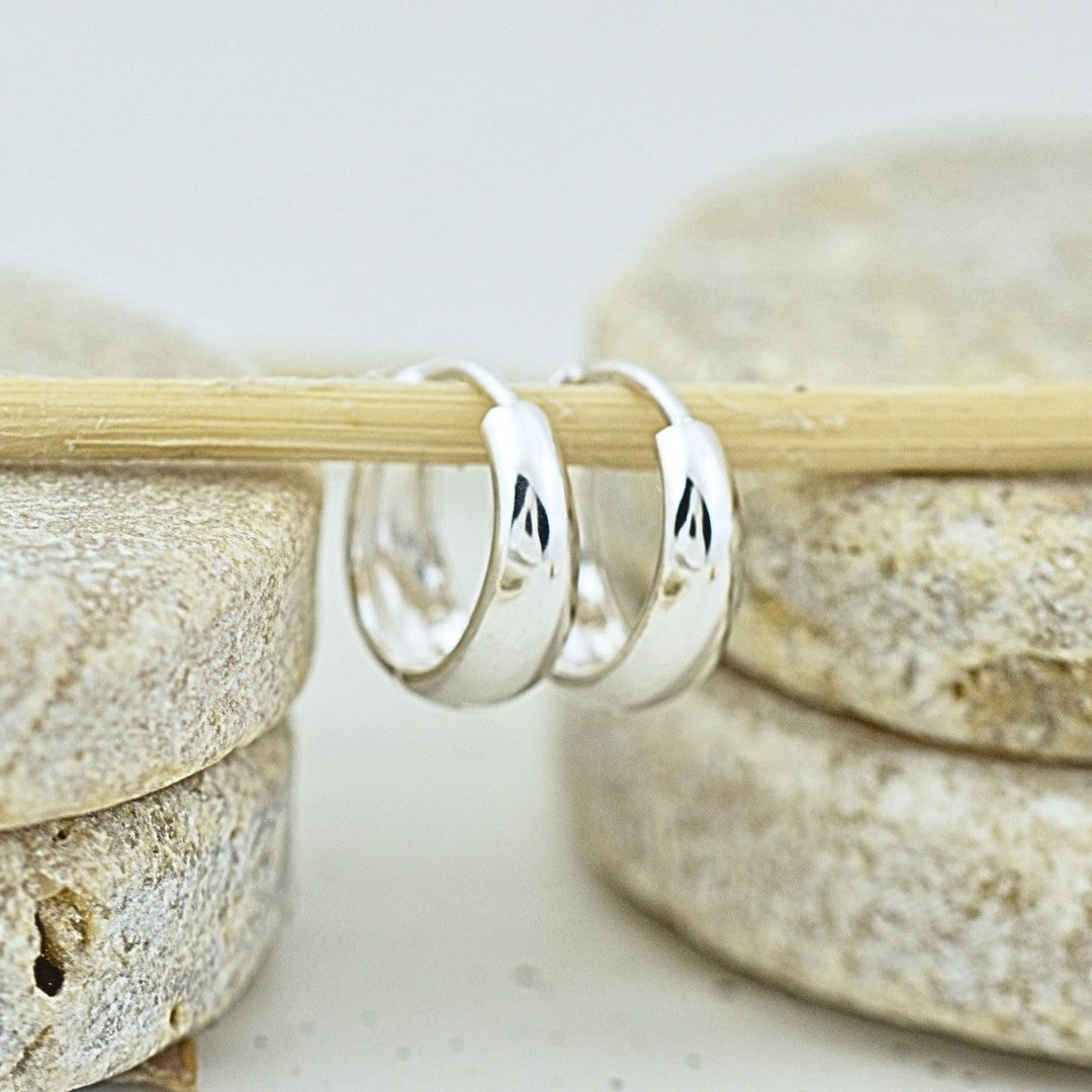 Earrings - Little Huggie Hoops (11mm)