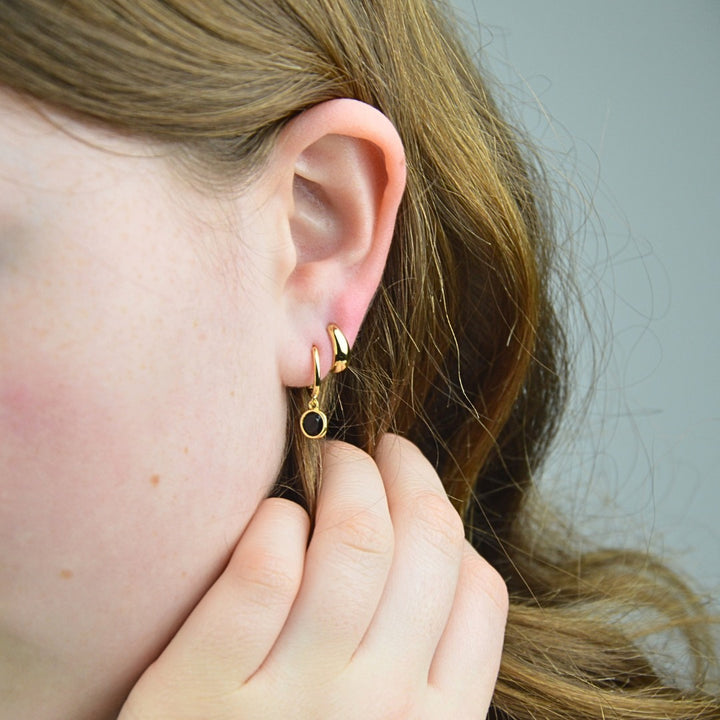 EARRINGS - Gold Nightfall Huggies