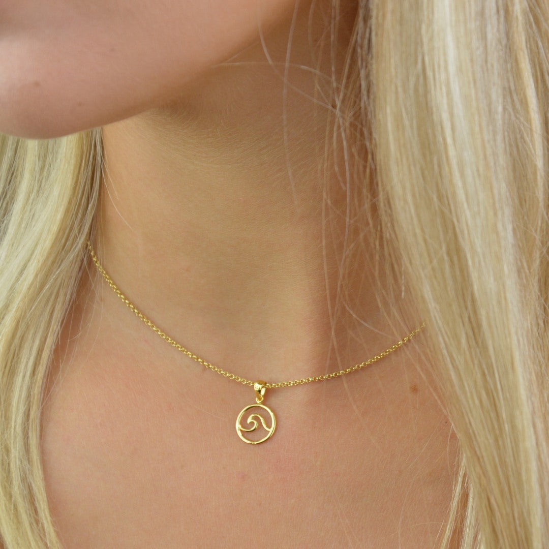 Necklaces - Gold Wave Necklace