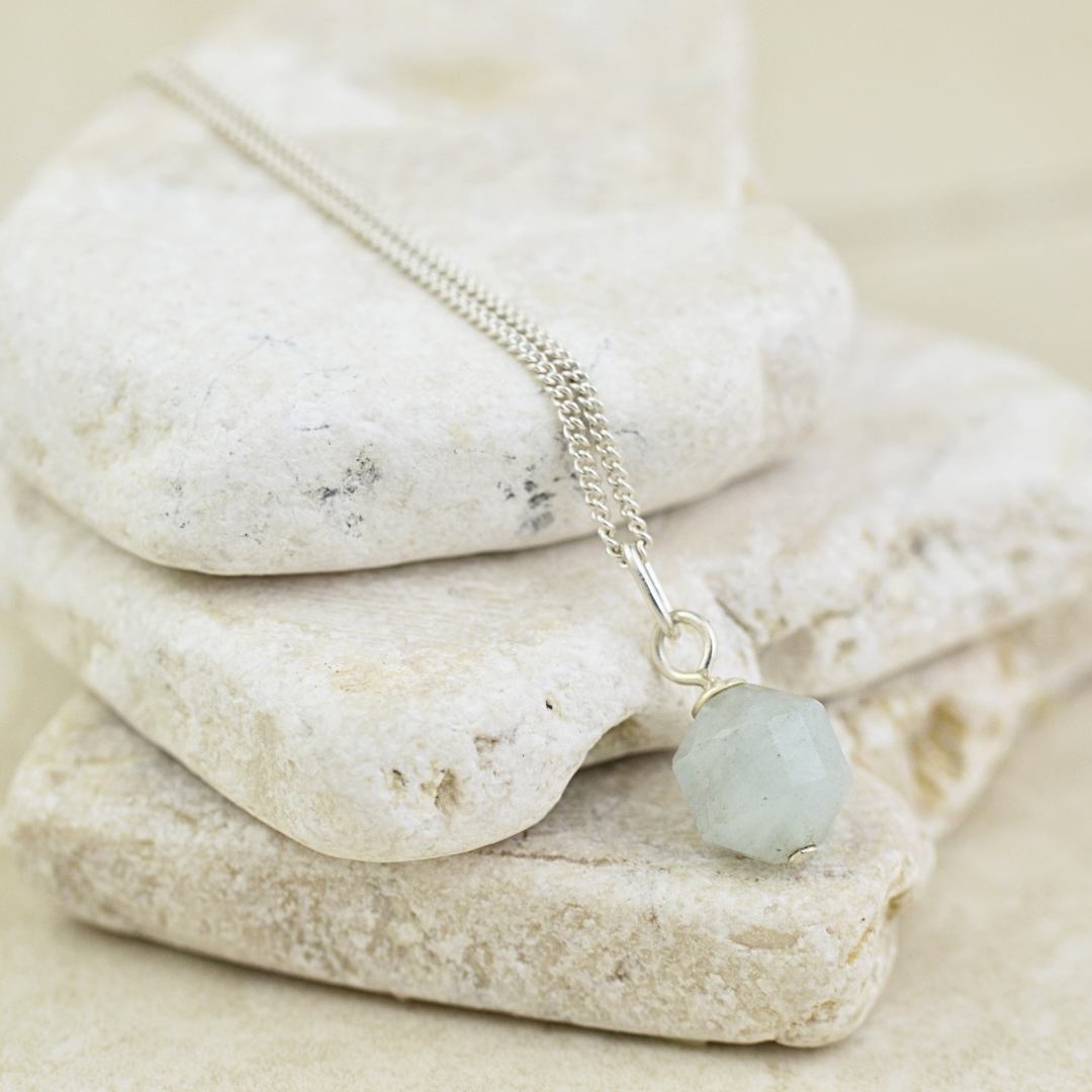 Necklaces - Aquamarine Crystal Necklace