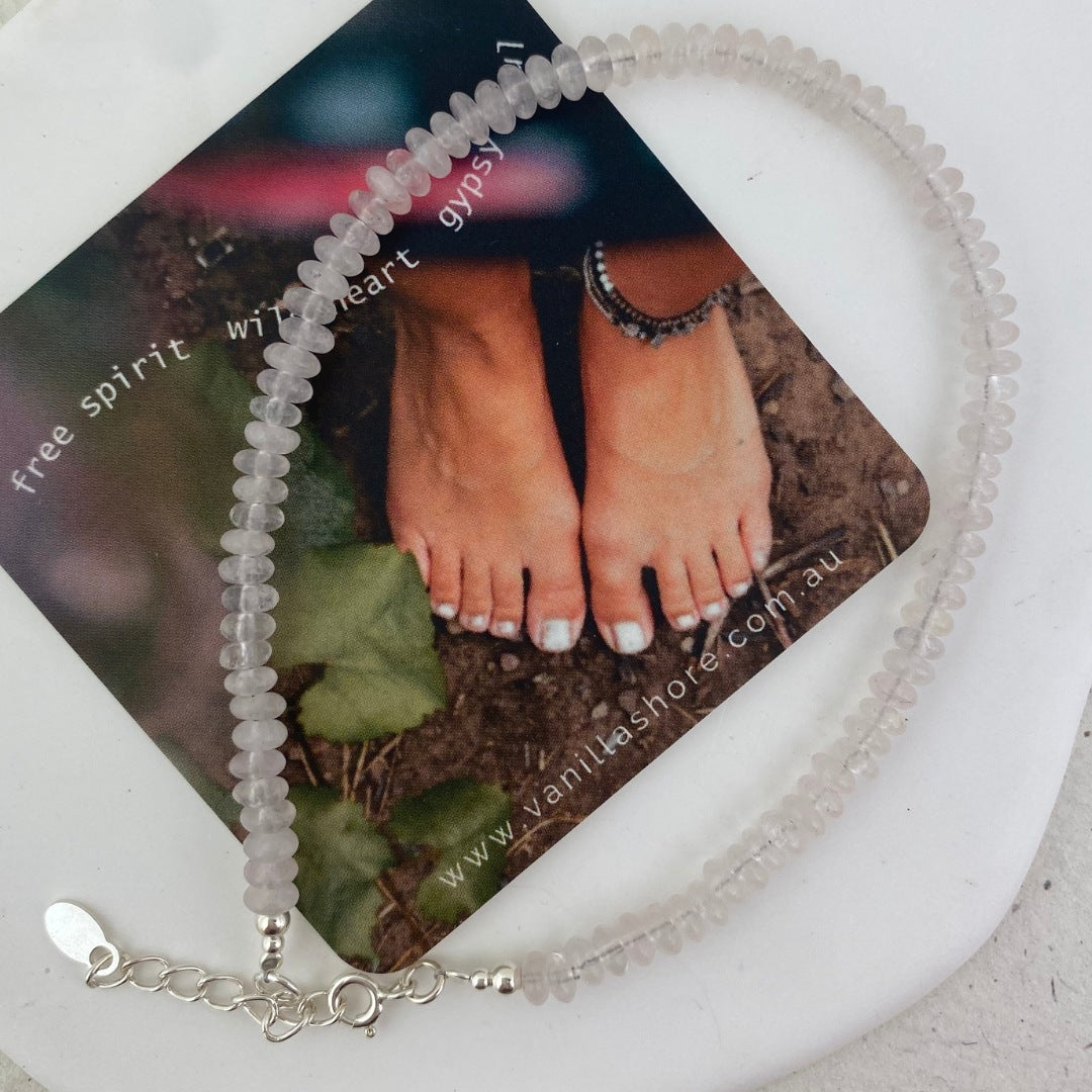 Anklets - Free Spirit Rose Quartz Anklet