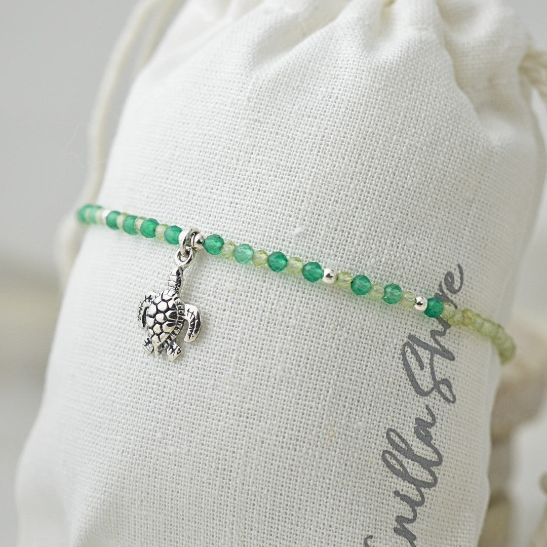 Bracelets - Peridot Tides Turtle Bracelet