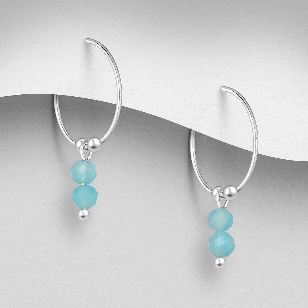 Earrings - Assorted Gem Mini Hoops