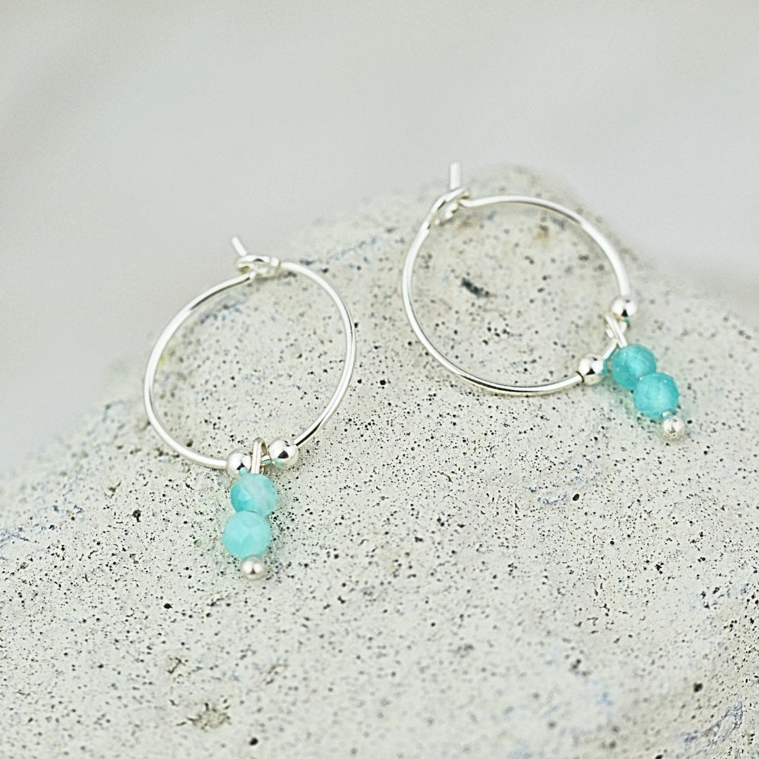 Earrings - Assorted Gem Mini Hoops