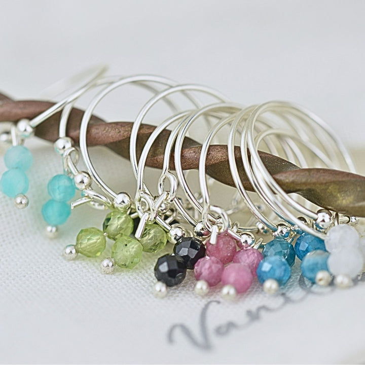 Earrings - Assorted Gem Mini Hoops