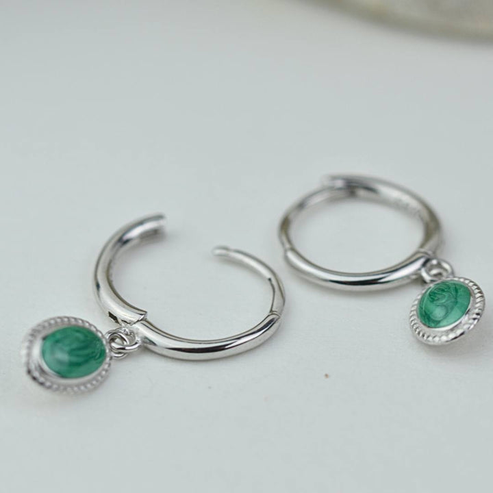 EARRINGS - Turquoise Whisper Huggies