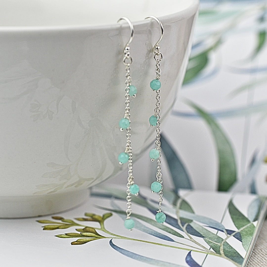 Earrings - Amazonite Cascade Earrings