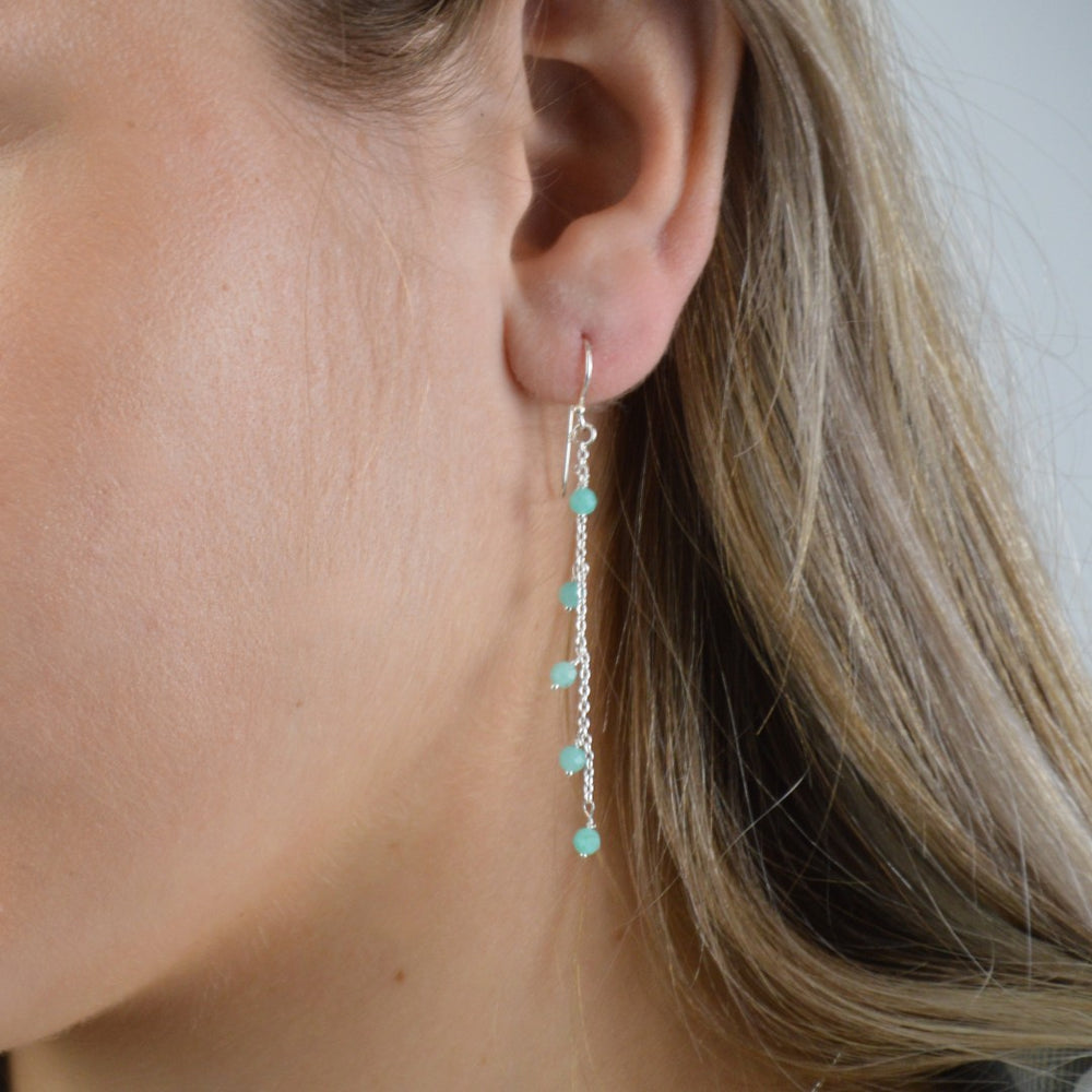 Earrings - Amazonite Cascade Earrings