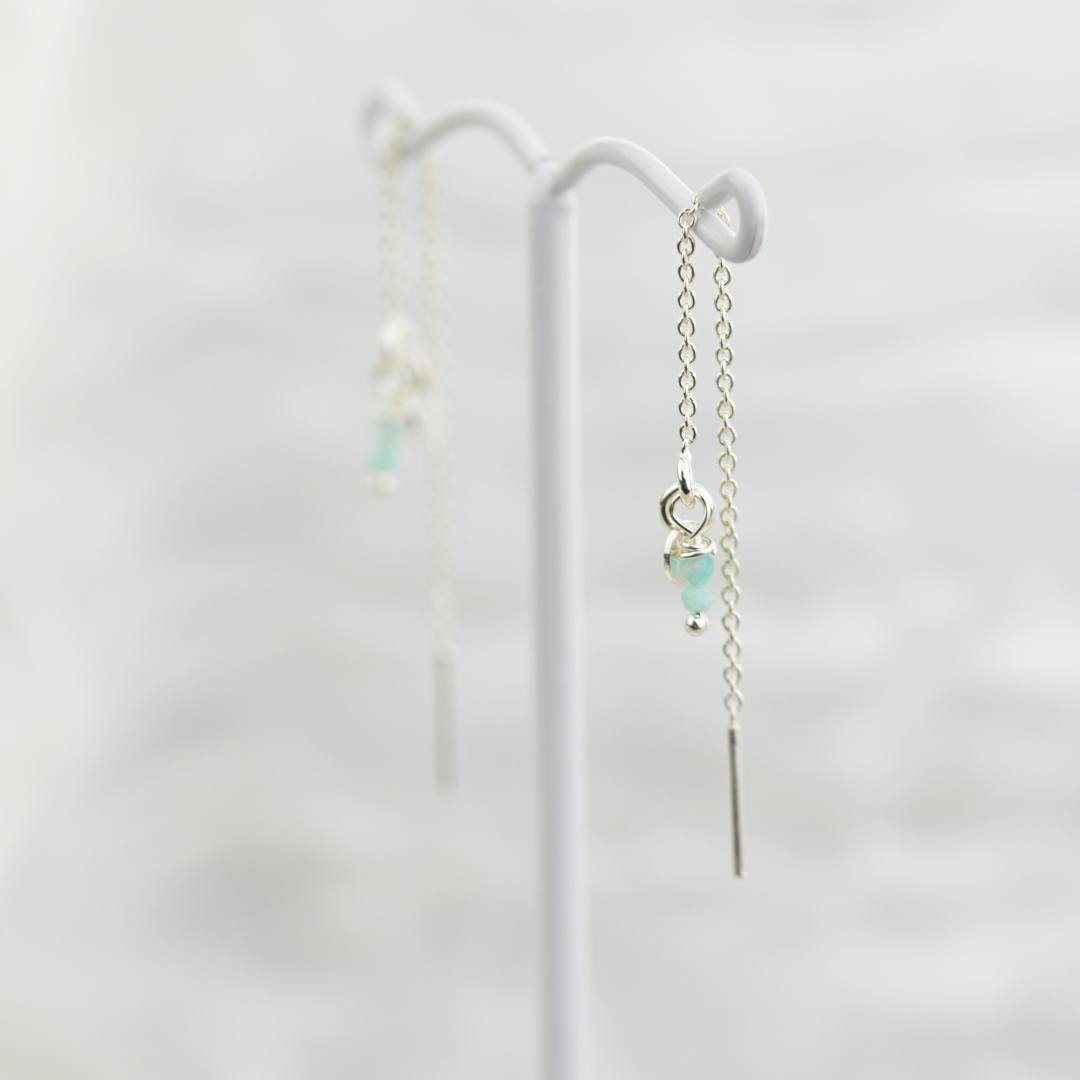 EARRINGS - Aqua Whisper Threads