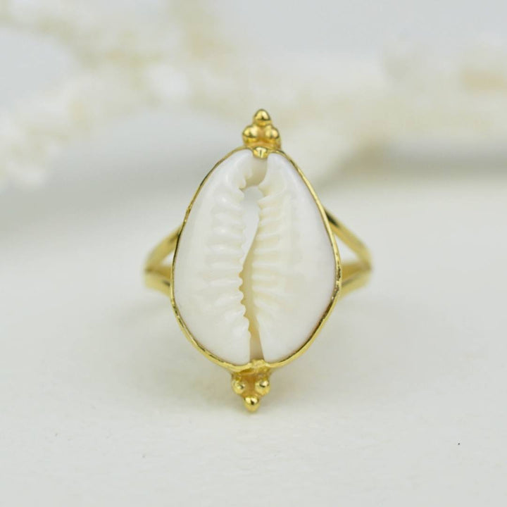 Rings - Gold Cowrie Shell Ring