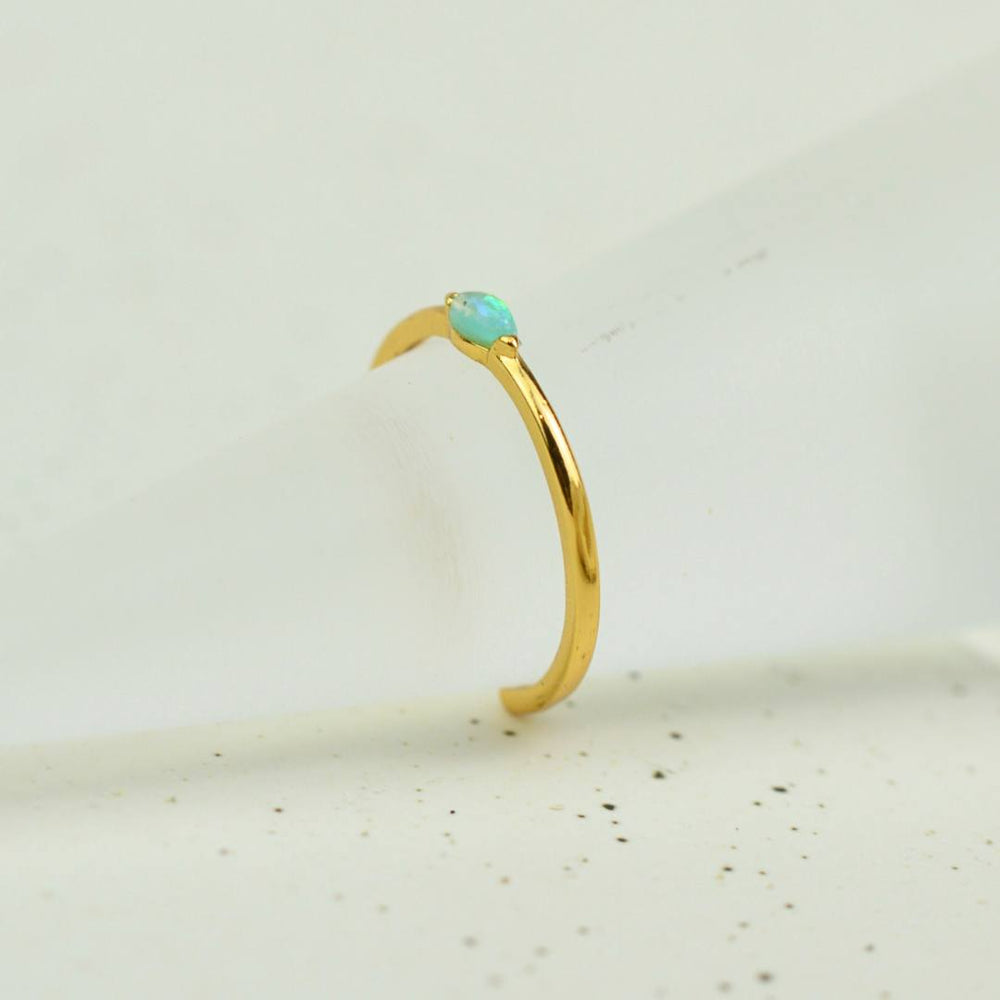 Toe Rings - Aqua Glow Gold Toe Ring