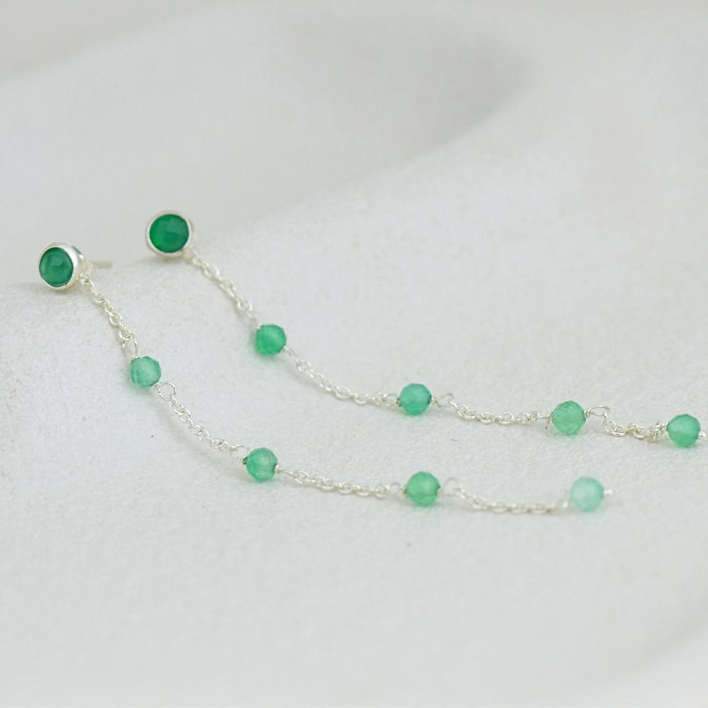 Earrings - Serene Path Green Onyx Earrings