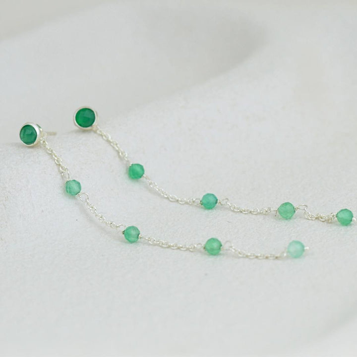 Earrings - Serene Path Green Onyx Earrings