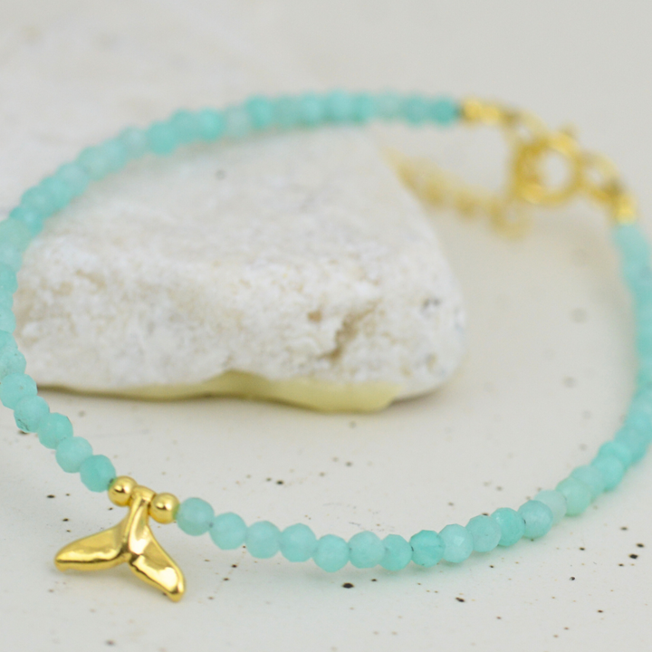 Golden Gem Whale Tail Bracelets