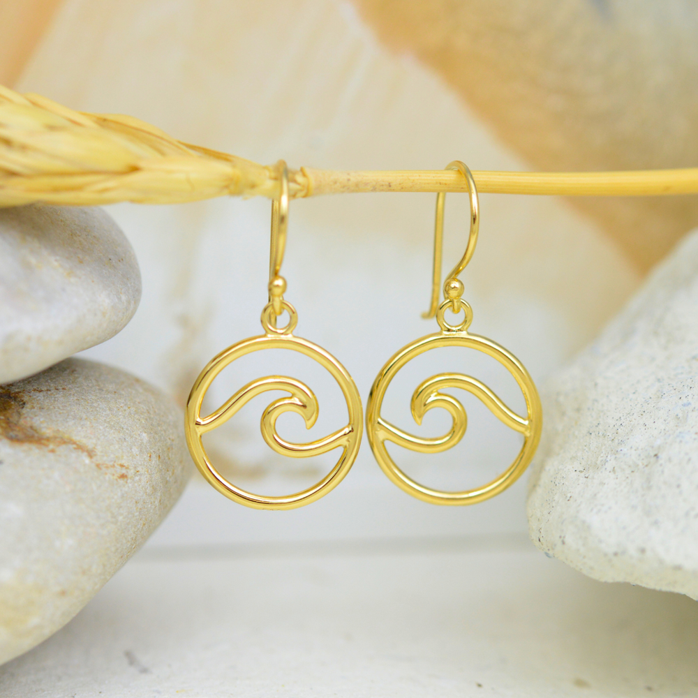 Earrings - Gold Wave Earrings