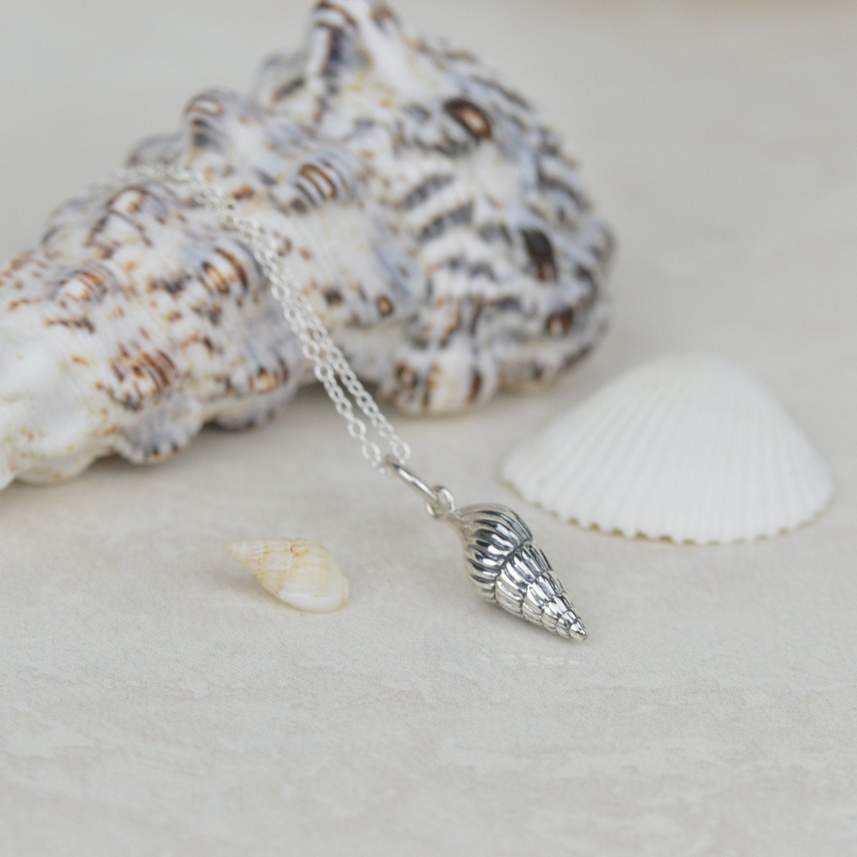 Silver Scallop Shell Pendant - Marion Miller Jewellery