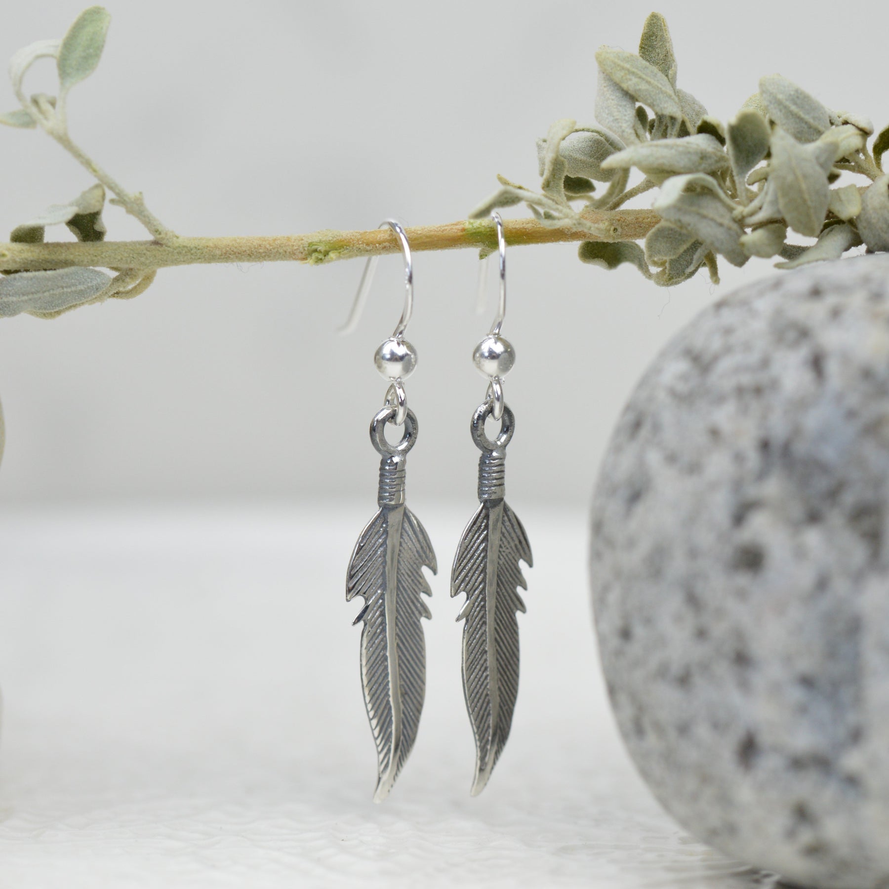 Silver deals feather jewellery