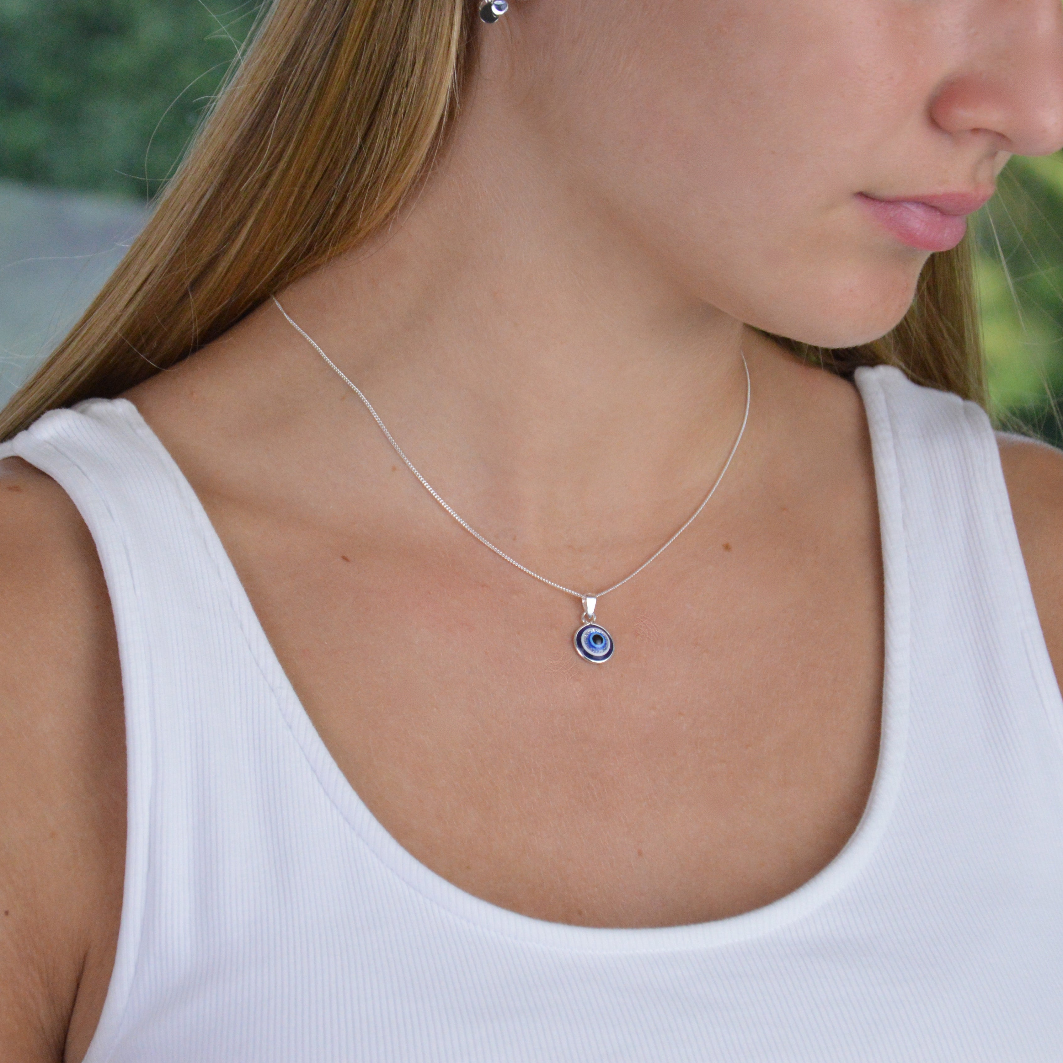 Blue eye necklace sales