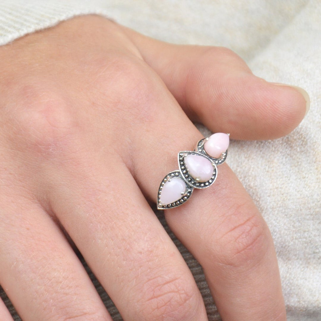 Pink deals opal ring